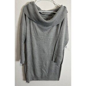 Soho New York and Company Gray Cowl Neck Tunic Sweater Size XL